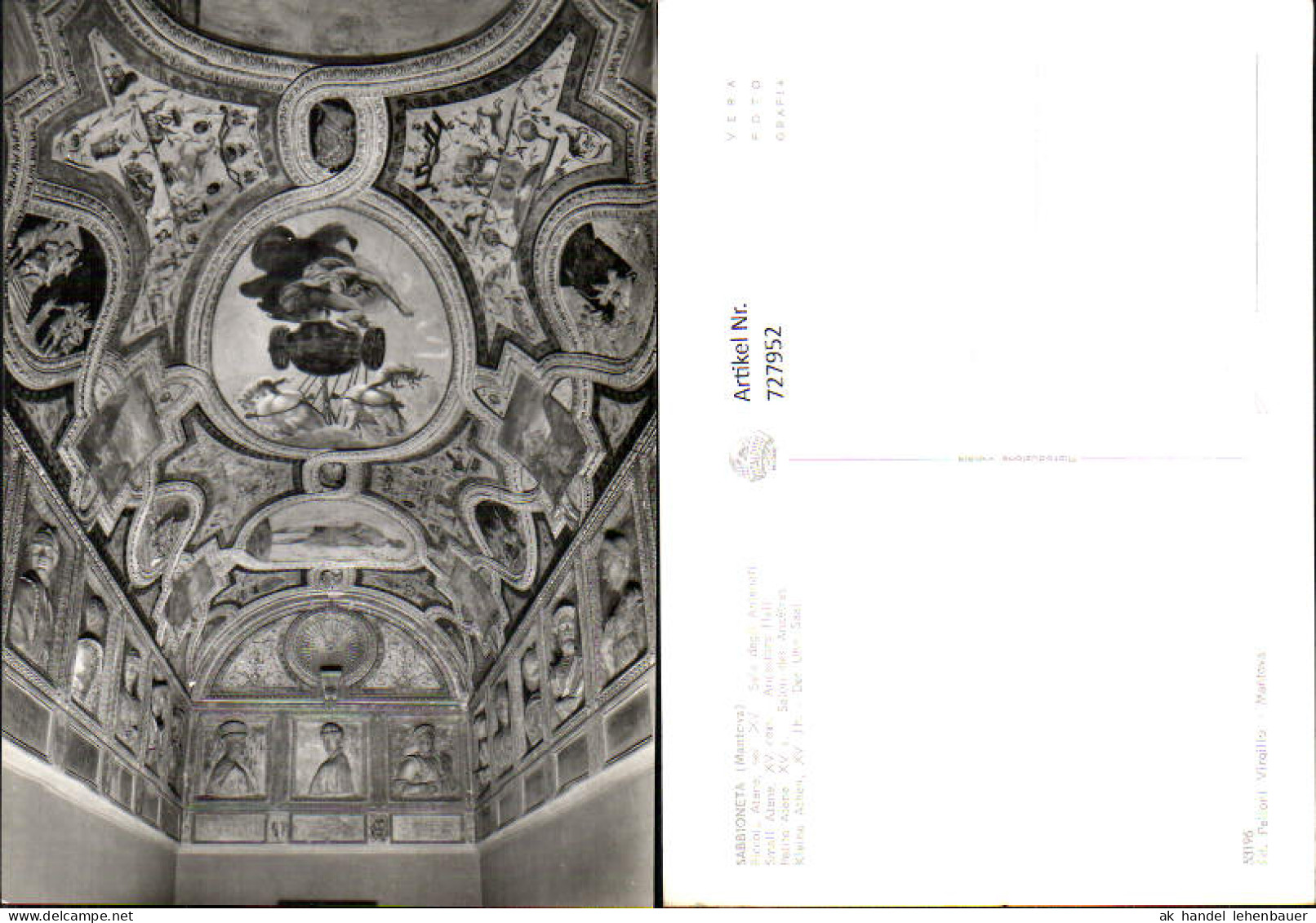 727952 Foto AK Sabbioneta Mantova Piccolo Atene Sala degli Antenai Kleine Athen Italy