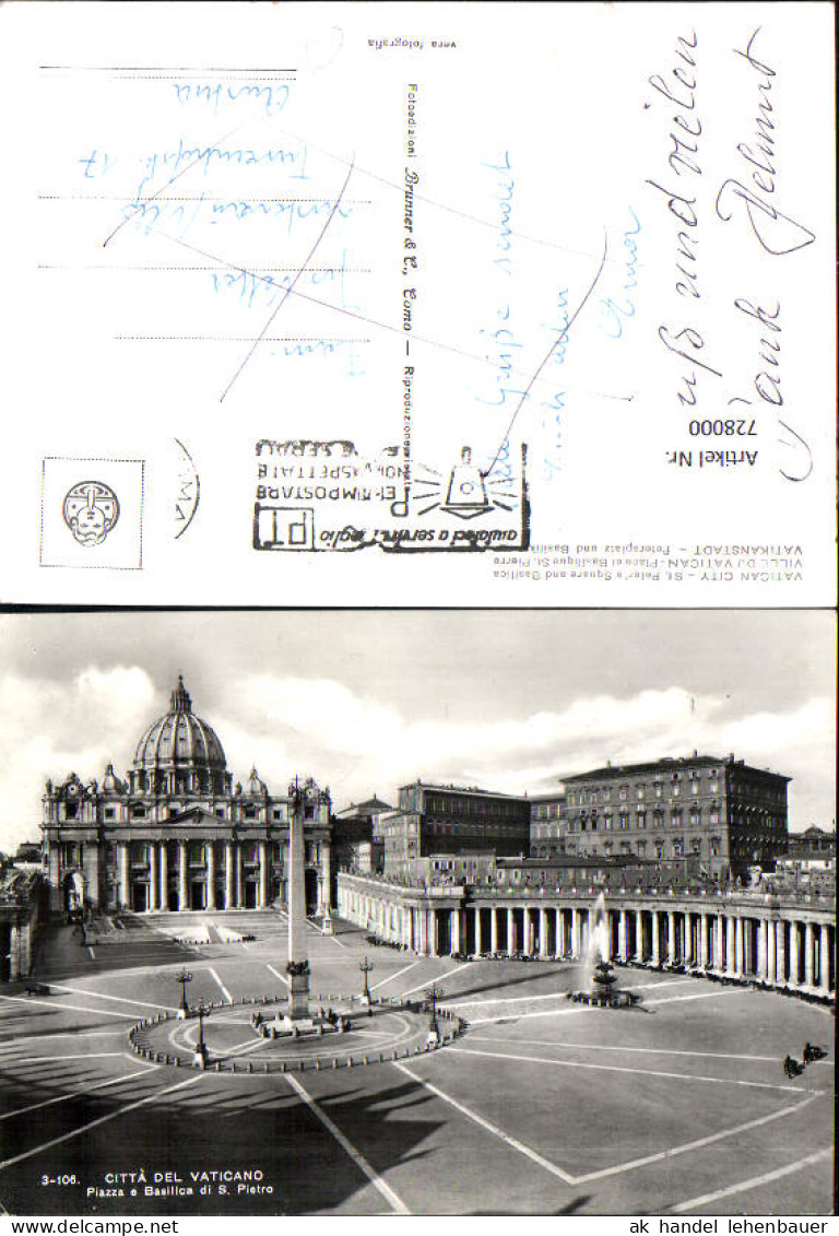 728000 Vatikan Vaticano Citta del Vaticano Piazza e Basilica di S. Pietro