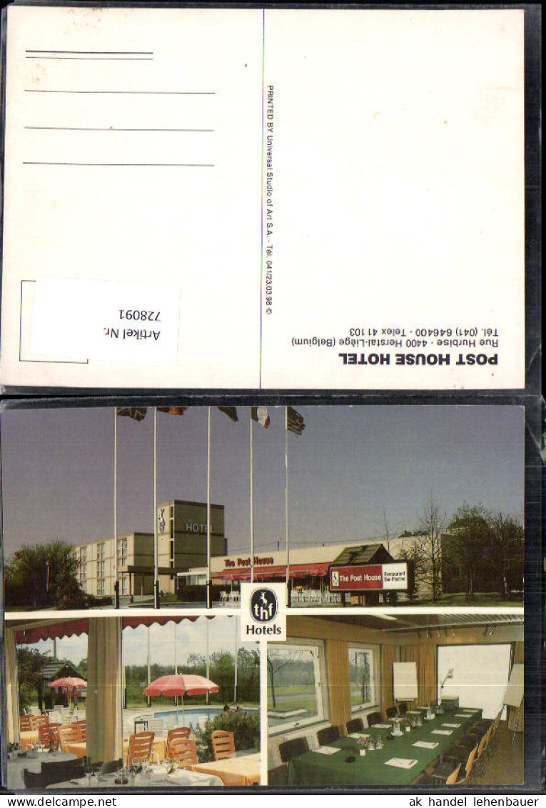 728091 Mehrbild AK Herstal-Liege Post House Hotel Belgium