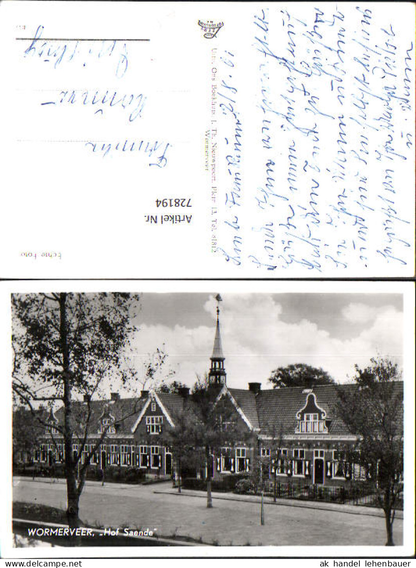 728194 Foto AK Wormerveer Hof Saende Nederlands