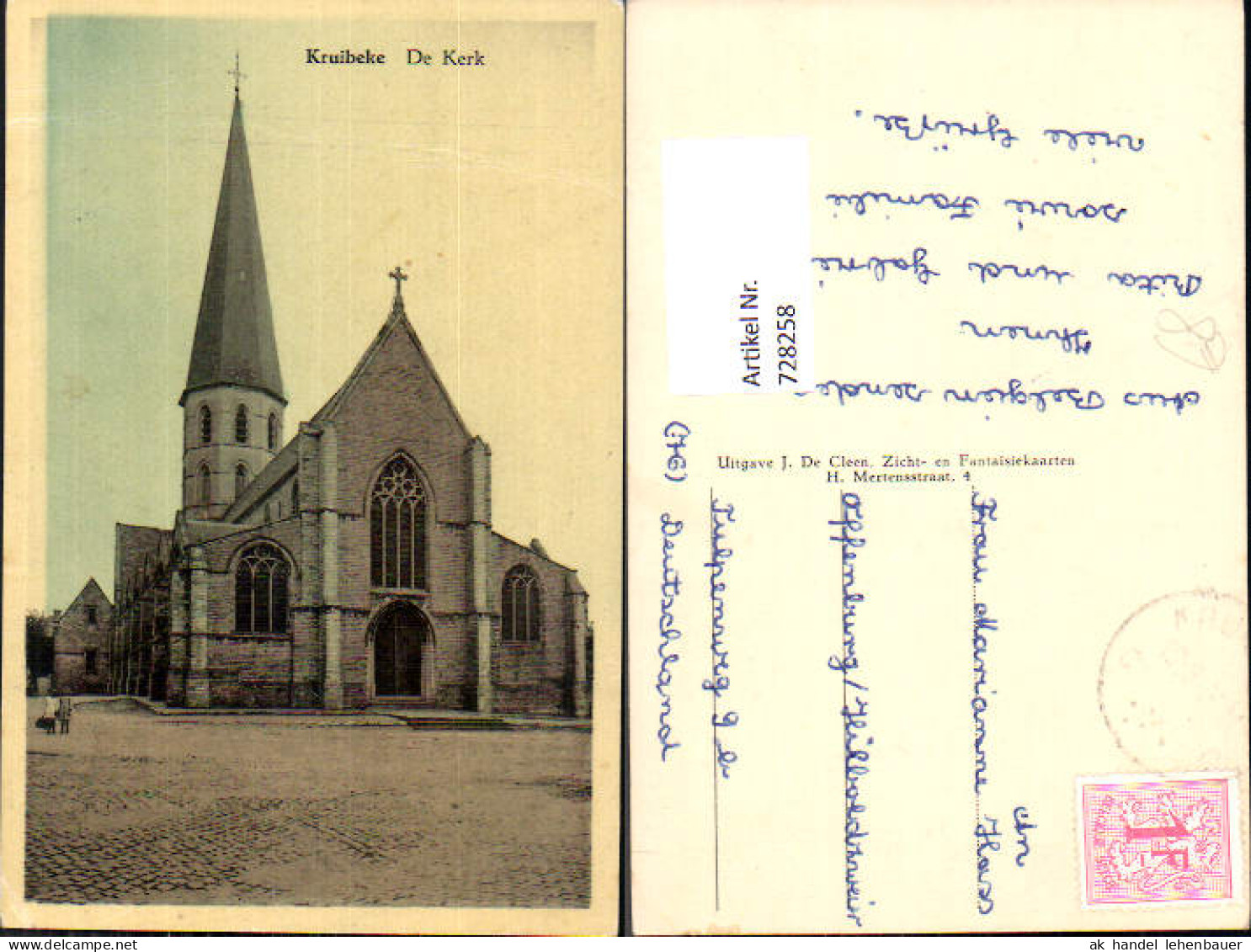 728258 Foto AK Kruibeke De Kerk Kirche Nederlands