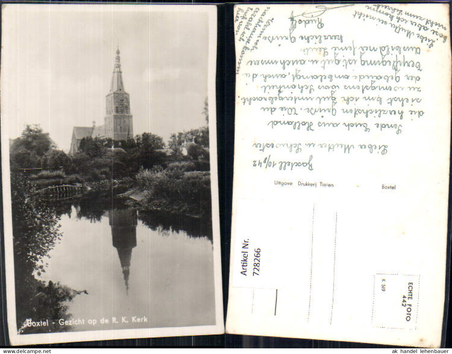 728266 Foto AK Boxtel Gezicht op de R. K. Kerk Kirche Nederlands