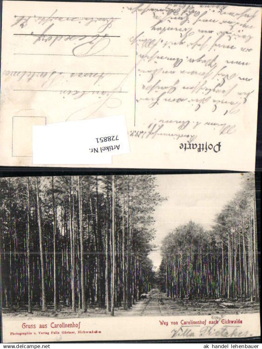 728851 Gruss aus Carolinenhof Eichwalde Berlin Treptow Köpenick