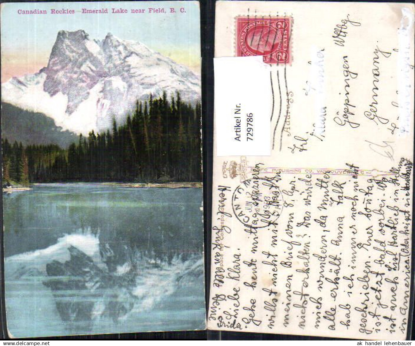 729786 Canadian Rockies Emerald Lake near Field British Columbia Canada