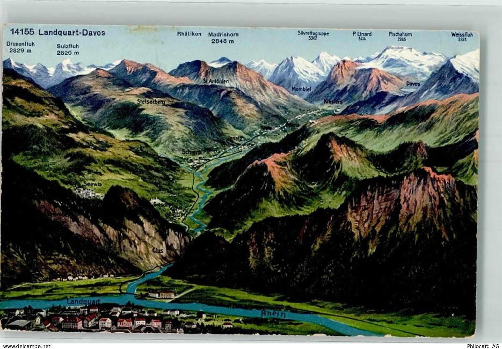 7302 Landquart - Landkarte Strecke nach Klosters Wehrliverlag - 39695416