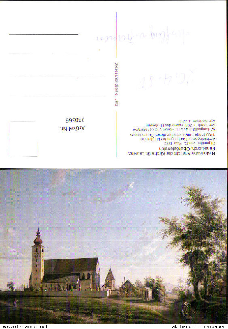 730366 Enns-Lorch Kirche St. Laurenz Gemeinde Enns Bez. Linz-Land