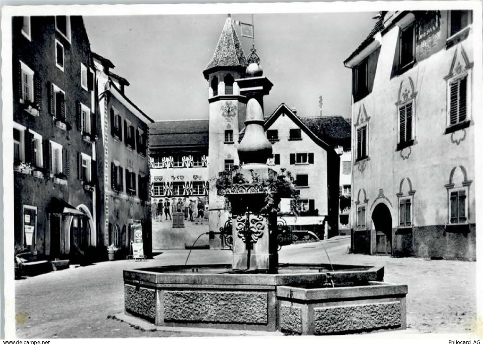 7304 Maienfeld - Städtli-Platz, Brunnen - 50746422