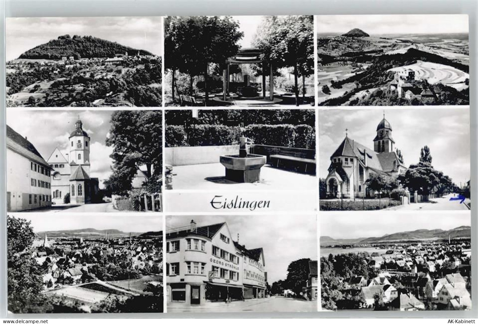 73054 W7332 Eislingen , Fils - Kirche, Brunnen, Handlung Georg Ströhle... - 51121265