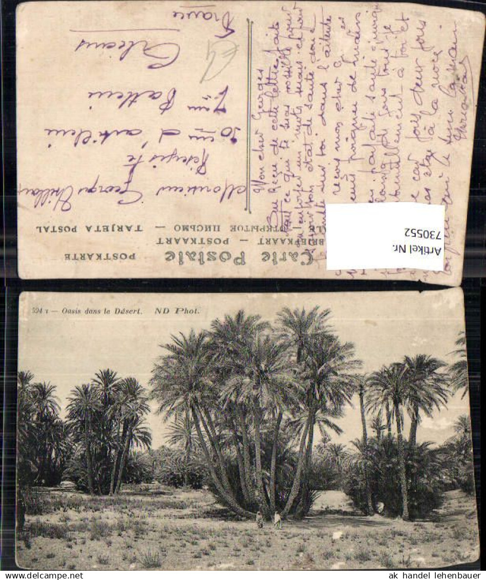 730552 Oasis dans le Desert Wüste Palmen Volkstypen Algerien Algeria