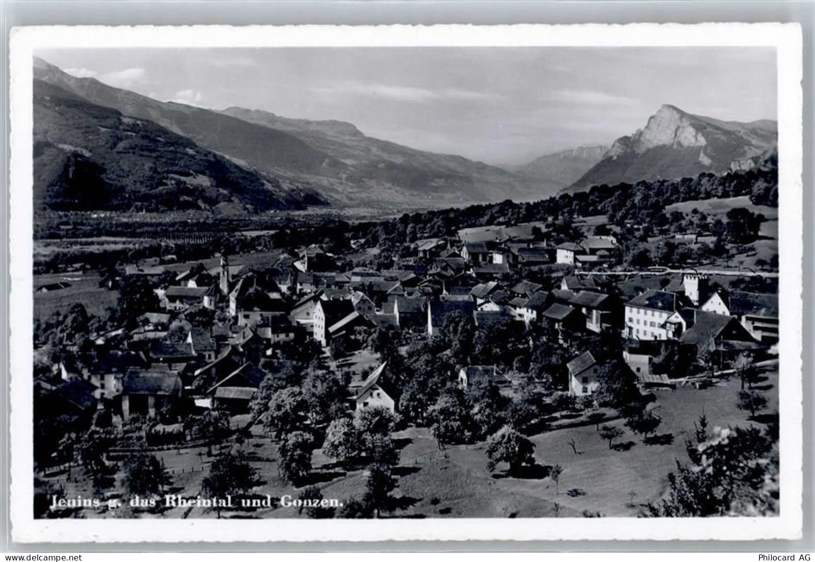 7307 Jenins - Blick mit Rheintal und Gonzen - 51313783