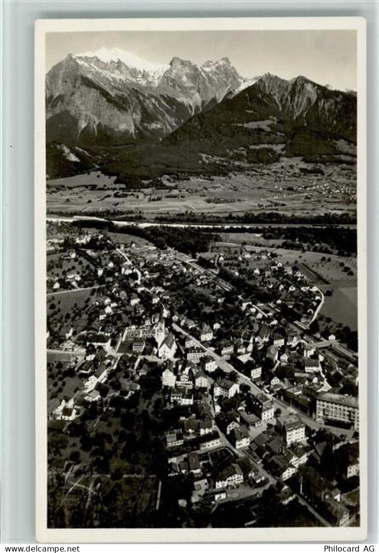7310 Bad Ragaz - Fliegeraufnahme Bad Ragaz mit Falknis - 13117244