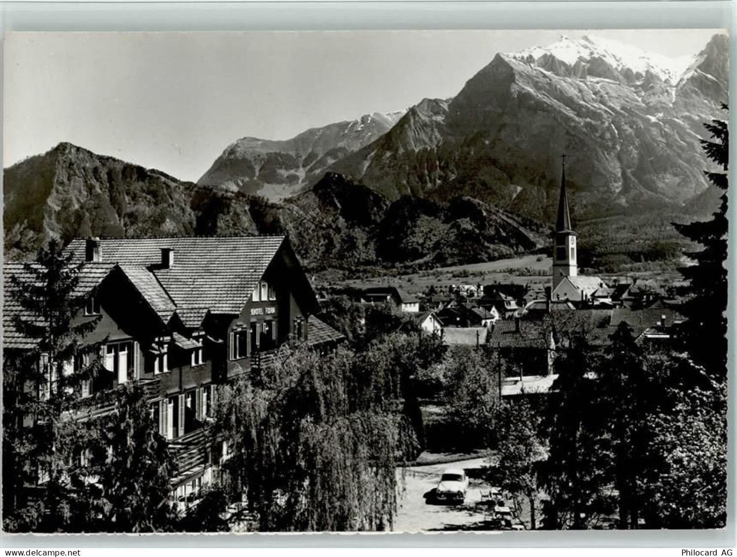 7310 Bad Ragaz - Parkhotel Flora Bad Ragaz mit Falknis Oldtimer - 11088234