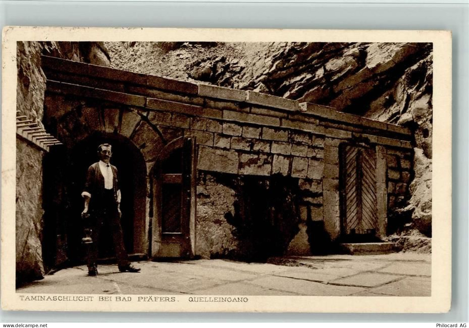 7312 Pfäfers 1926 - Taminaschlucht bei Bad Pfäfers Quelleneingang - 10195488