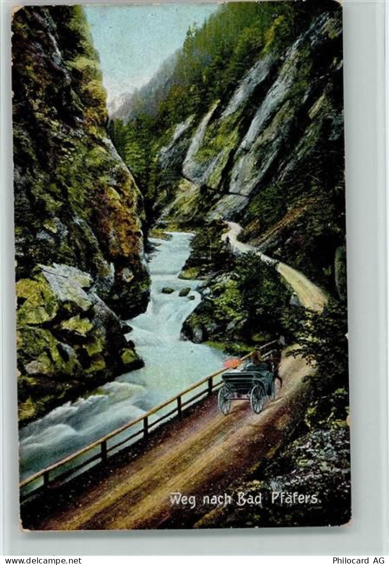 7312 Pfäfers Gebrauchsspuren Weg nach Bad Pfäfers Pferdekutsche - 13119794