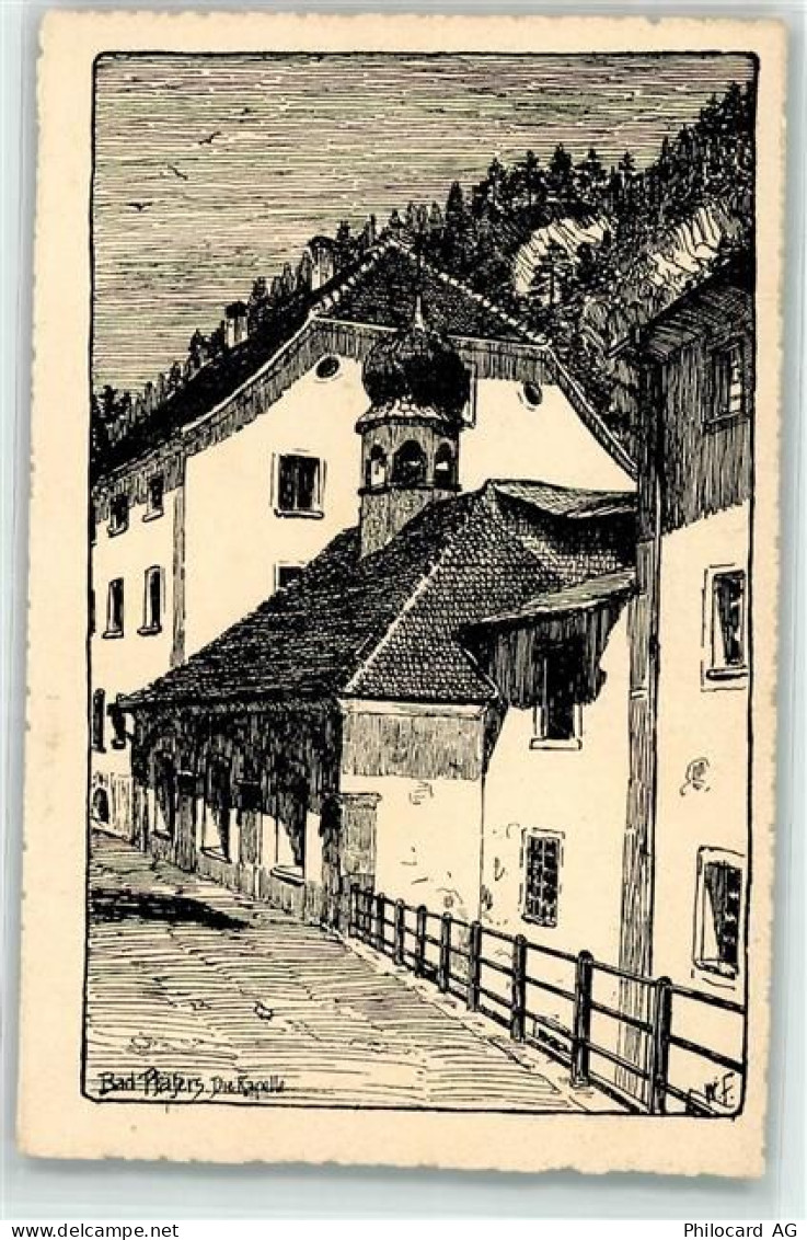 7312 Pfäfers Künstlerkarte Kapelle sign. WE - 13191058