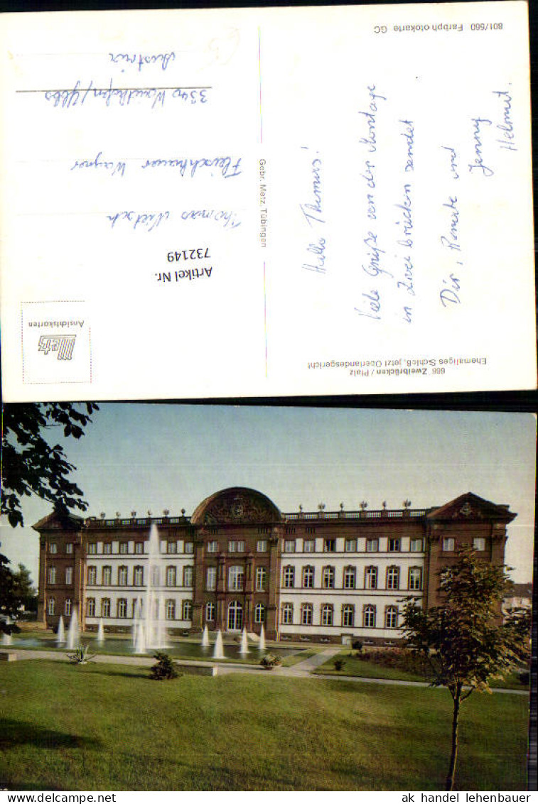 732149 Zweibrücken Pfalz Schloss Oberlandesgericht Bez. Zweibrücken
