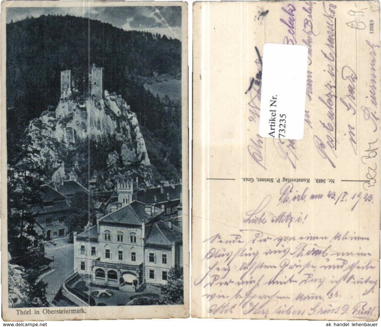 73235,Th&ouml;rl bei Aflenz Teilansicht 1925