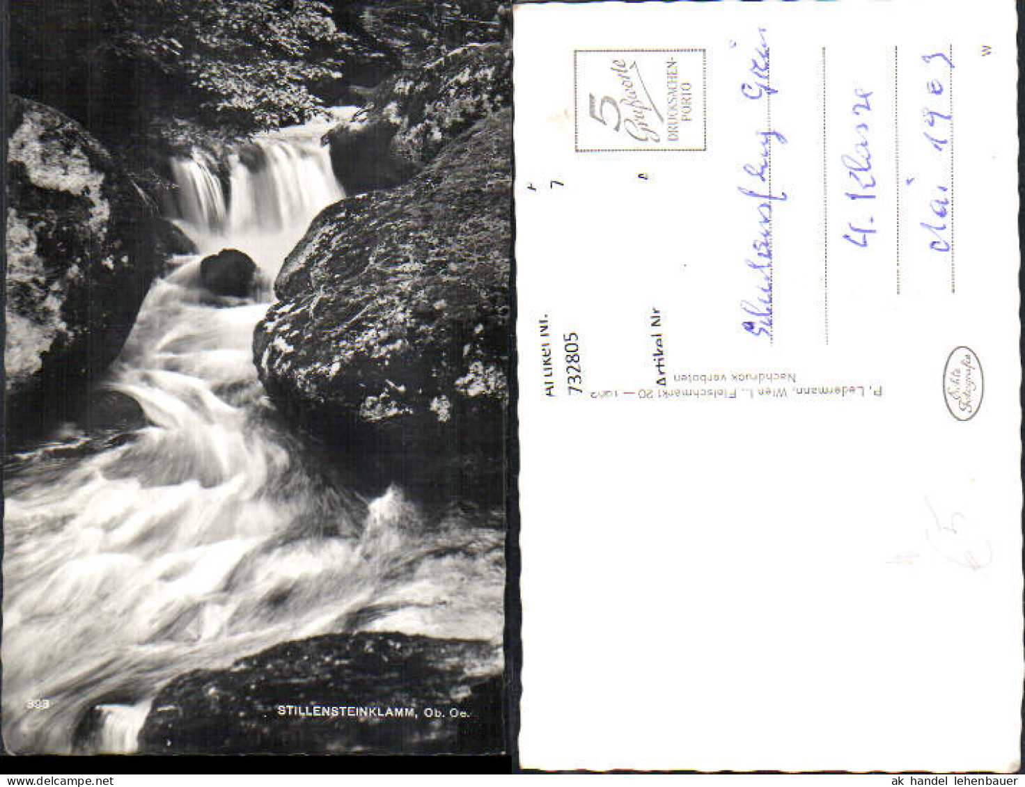 732805 Foto AK Stillensteinklamm Grein Wasserfall