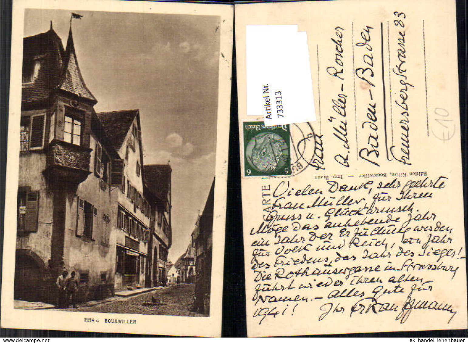 733313 Ehemalige Bouxwiller Straßenansicht Grand Est Bas-Rhin