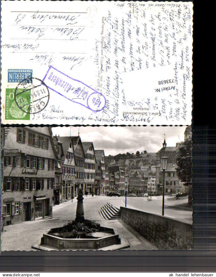 733638 Calw im Schwarzwald Marktplatz Posthilfsstelle Calw Alzenberg