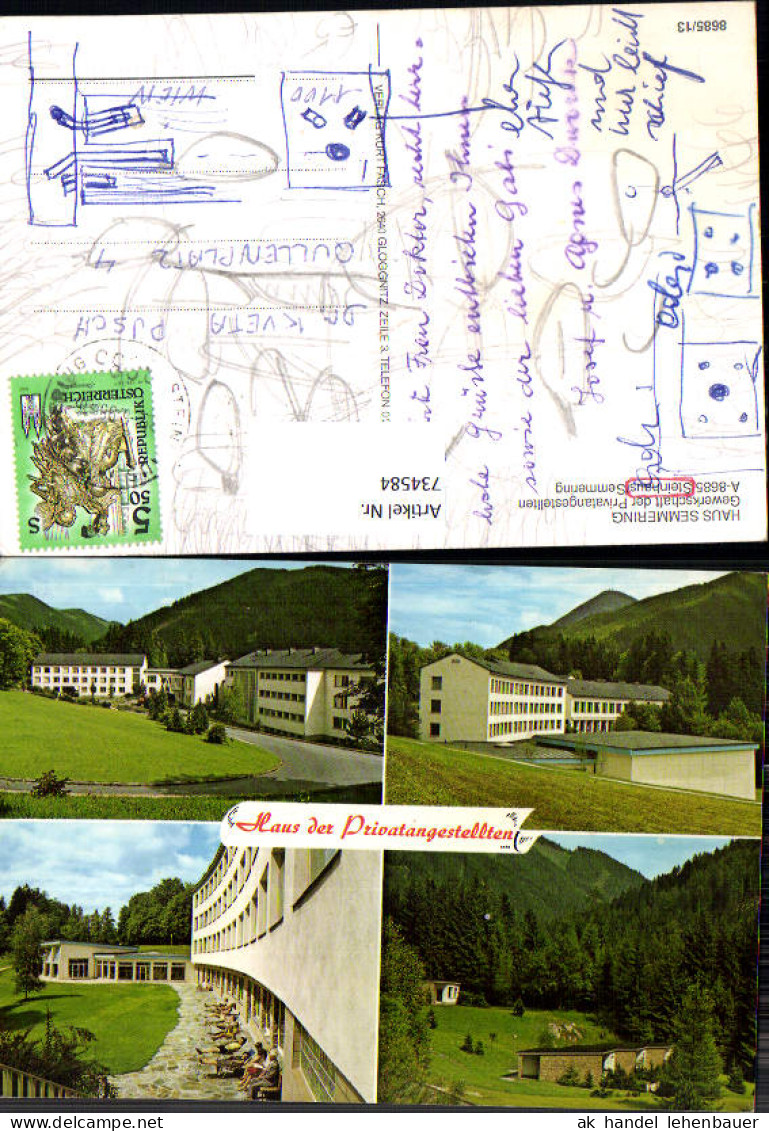 734584 Mehrbild AK Steinhaus am Semmering Haus Semmering Privatangestellten