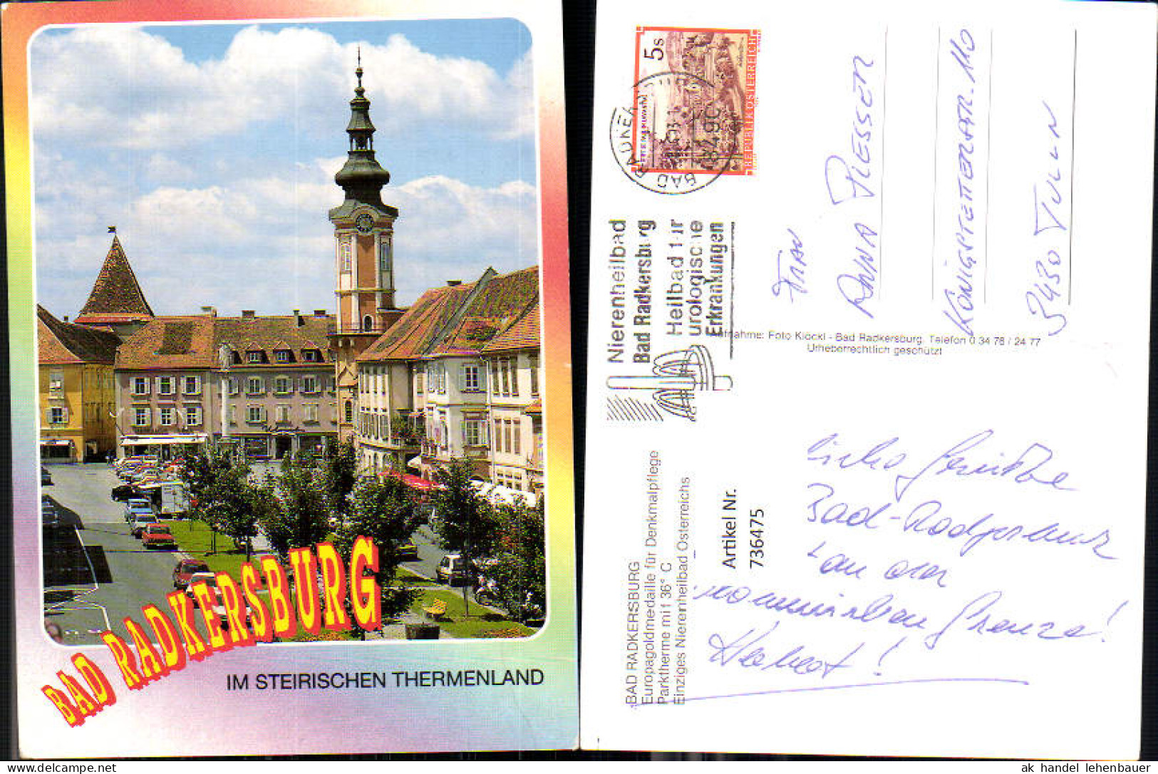 736475 Bad Radkersburg Ansicht Hauptplatz