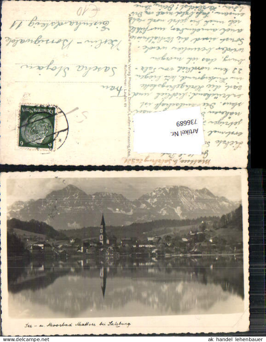 736689 Mattsee bei Salzburg 1940 gel Berlin Borsigwalde Reinickendorf