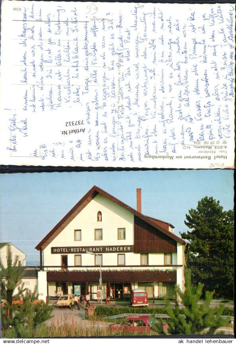 737312 seltene AK Maissau Hotel Restaurant Manhartsberg Naderer VW Bus Bez. Hollabrunn