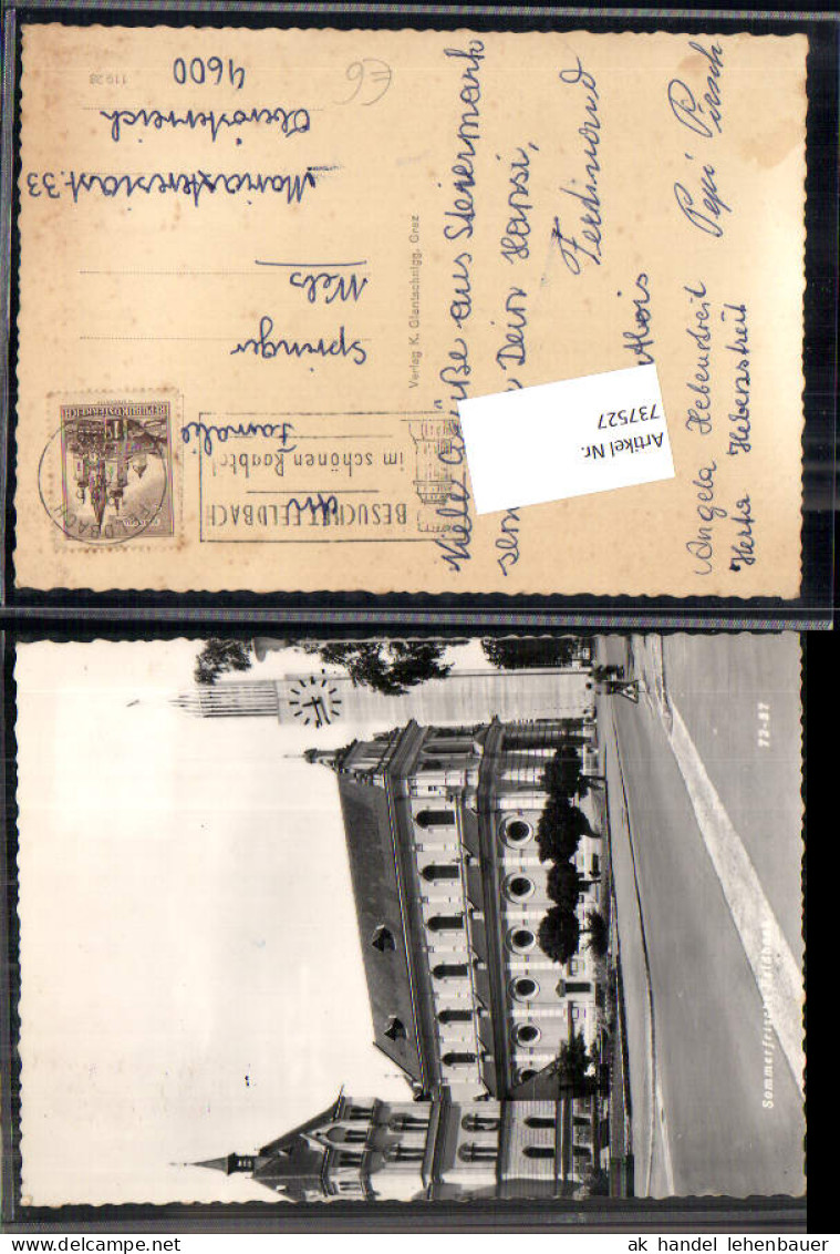 737527 tolle Fotokarte Feldbach Kirche Straßenansicht