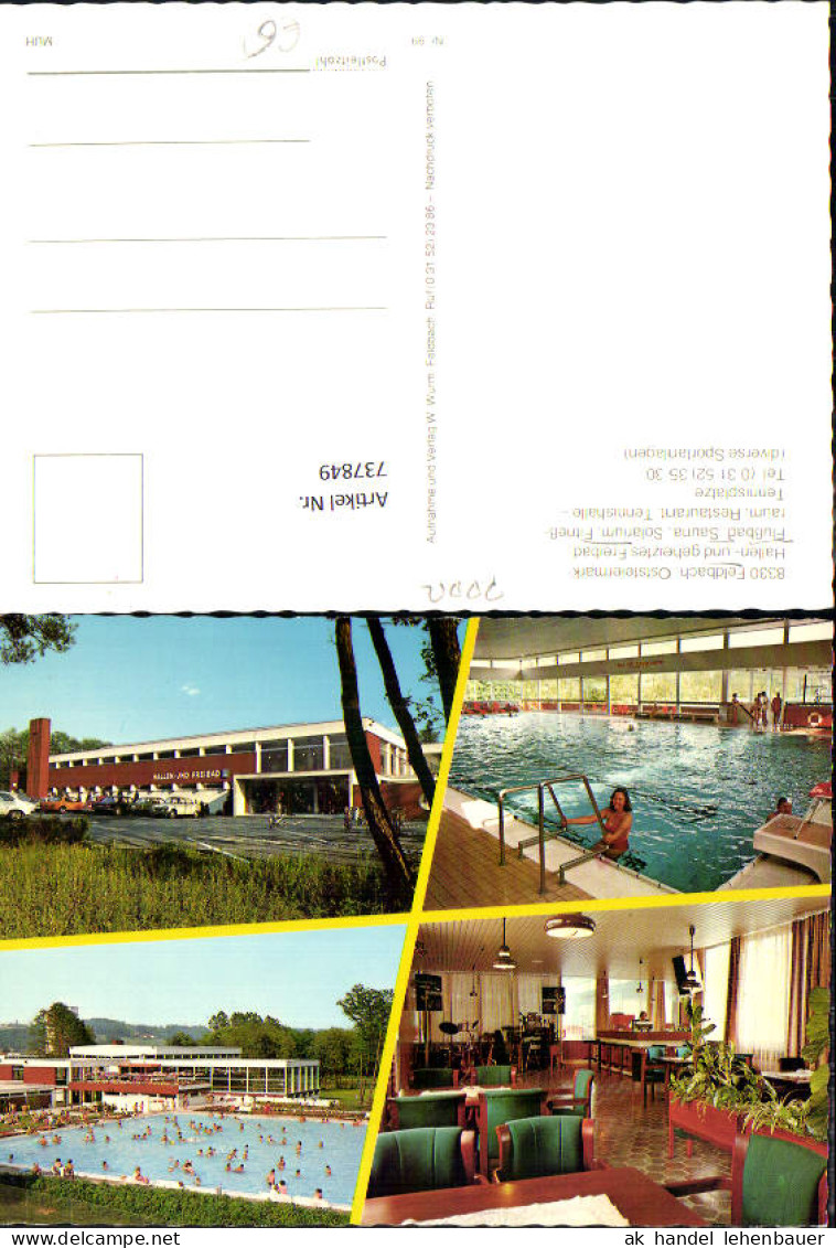 737849 Mehrbild AK Feldbach Hallenbad Freibad Gaststube