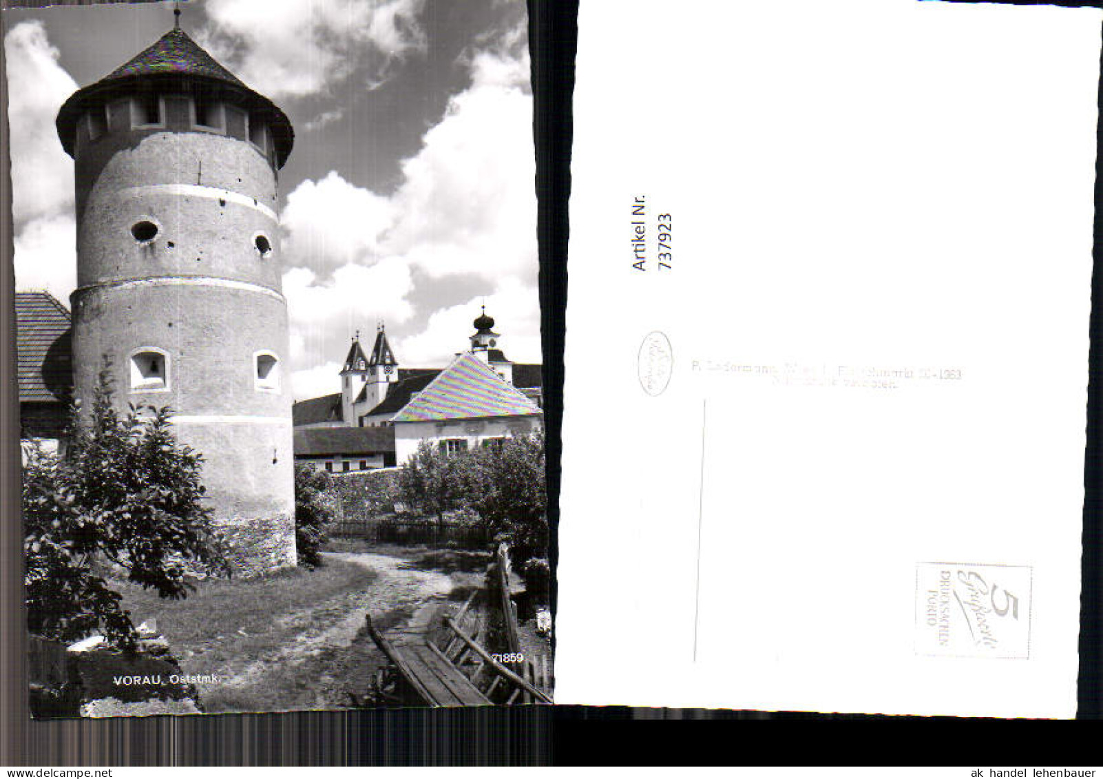 737923 Foto AK Vorau Stift Vorau Turm i. Vordergrund