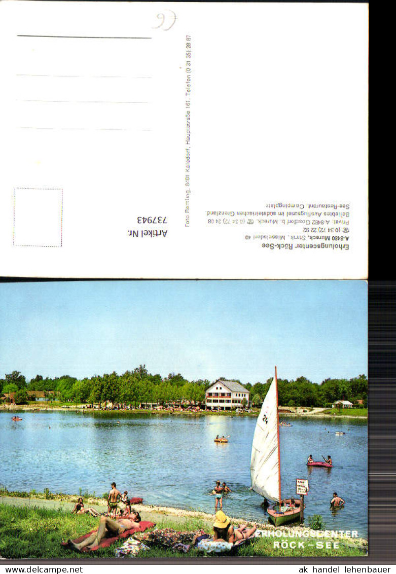 737943 Mureck Erholungscenter Röck-See Badeufer Segelboot