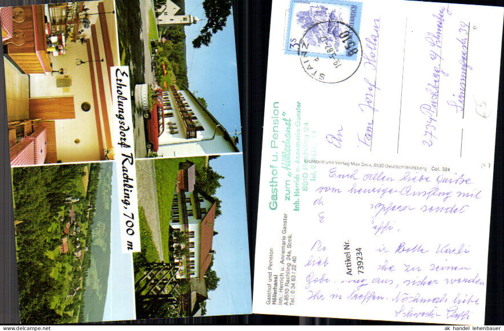 739234 Rachling b. Stainz Pension Höllerhansl Deutschlandsberg