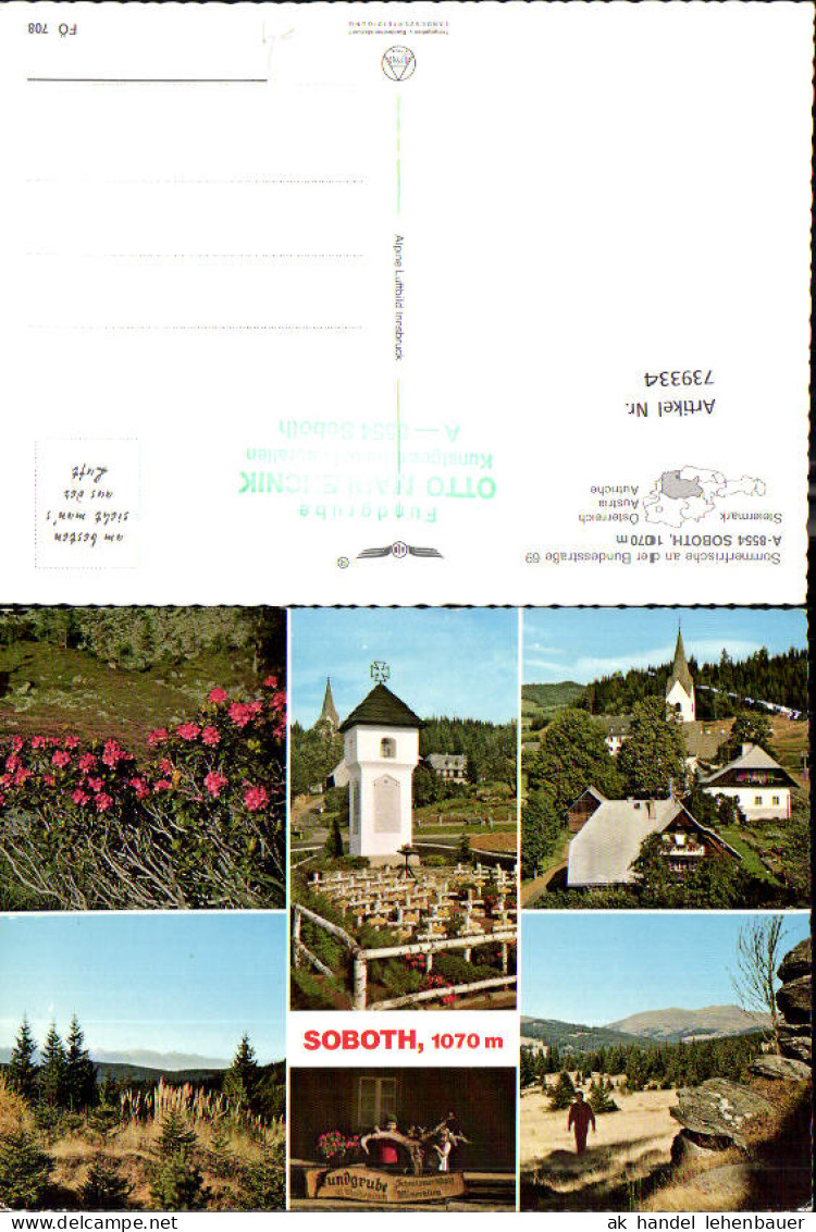 739334 Mehrbild AK Eibiswald Soboth Kirche Friedhof Alpenflora