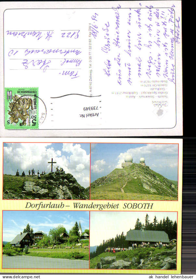 739349 Mehrbild AK Soboth Eibiswald Großer Speikkogel Gipfelkreuz Goldhaube Bodenhütte