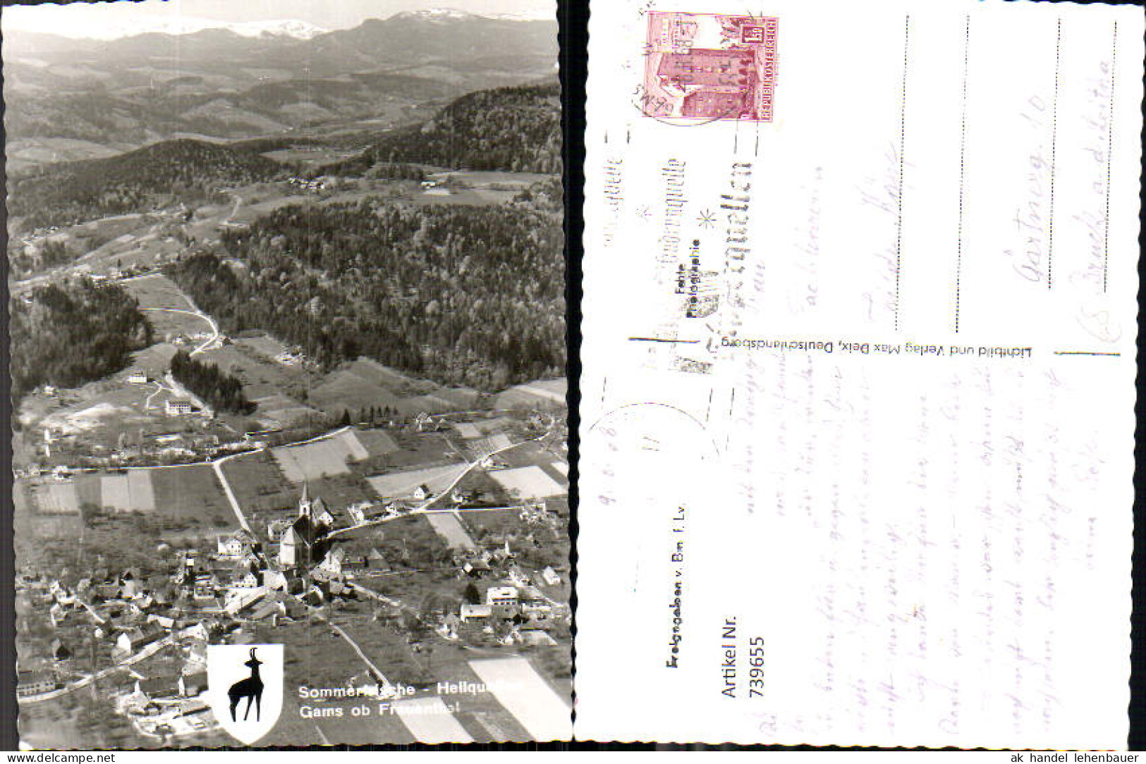 739655 Fliegeraufnahme Gams ob Frauenthal Bad Gams