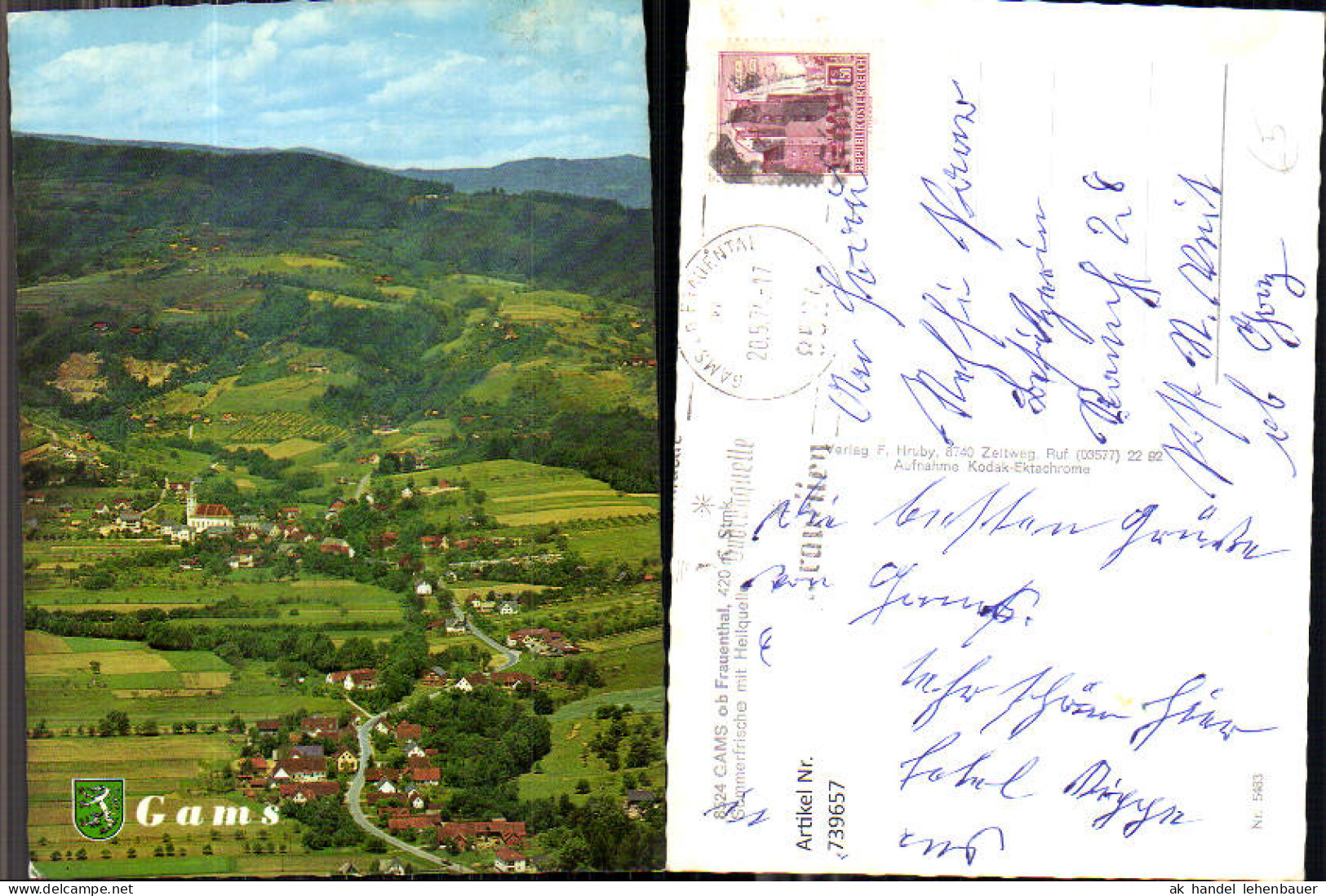739657 Fliegeraufnahme Gams ob Frauenthal Bad Gams