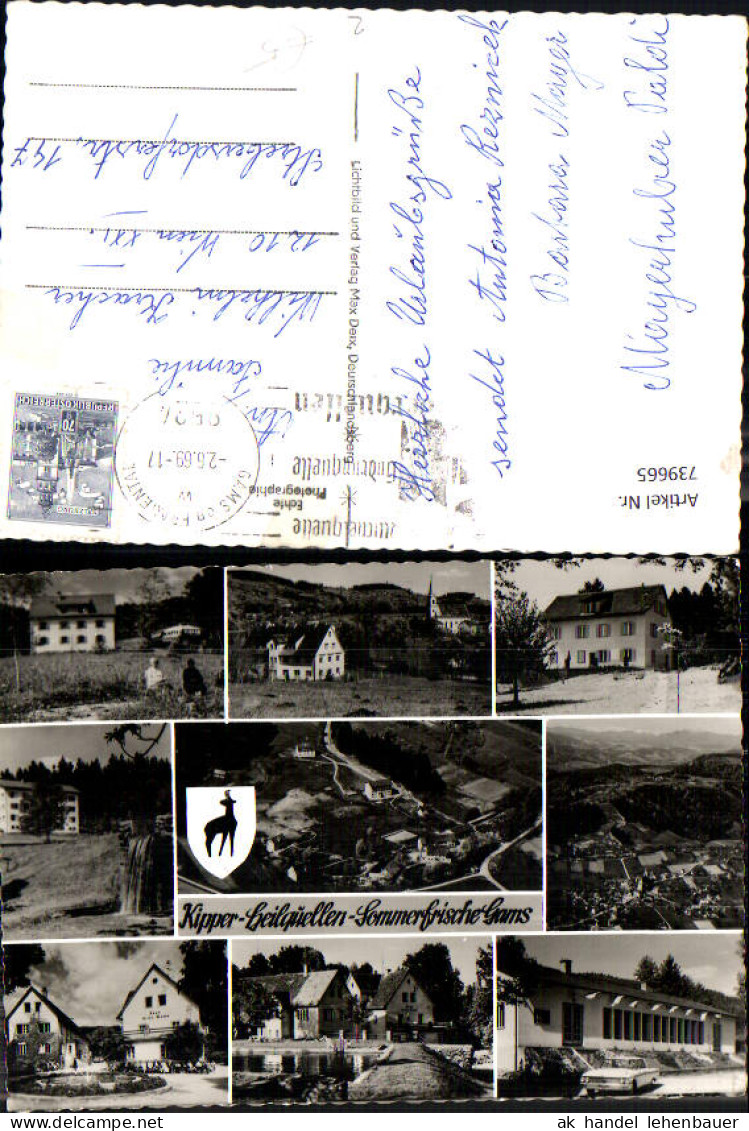 739665 Mehrbild AK Bad Gams Kipper-Heilquellen Luftbild Freibad Frauenthal