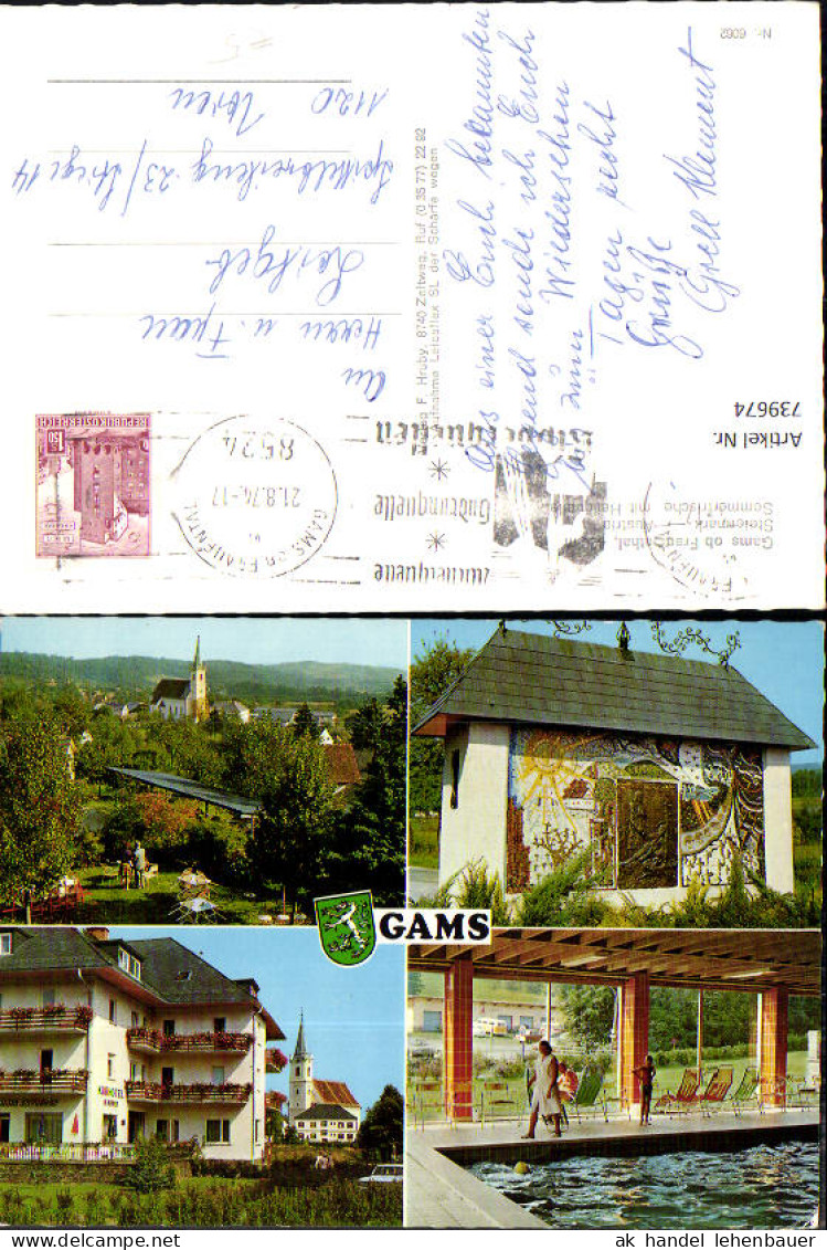 739674 Mehrbild AK Gams ob Frauenthal Bad Gams Kurhotel Hallenbad