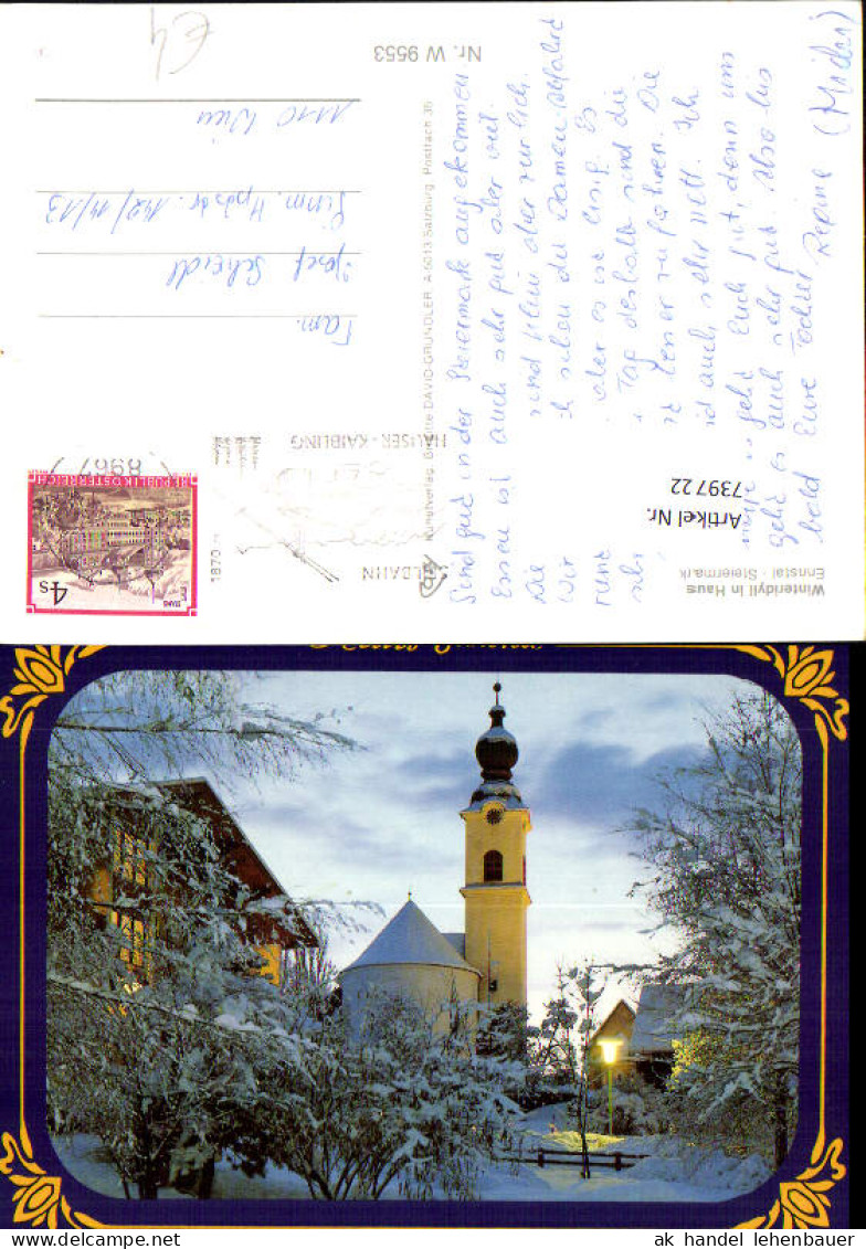 739722 Haus im Ennstal Winteridyll mit Kirche