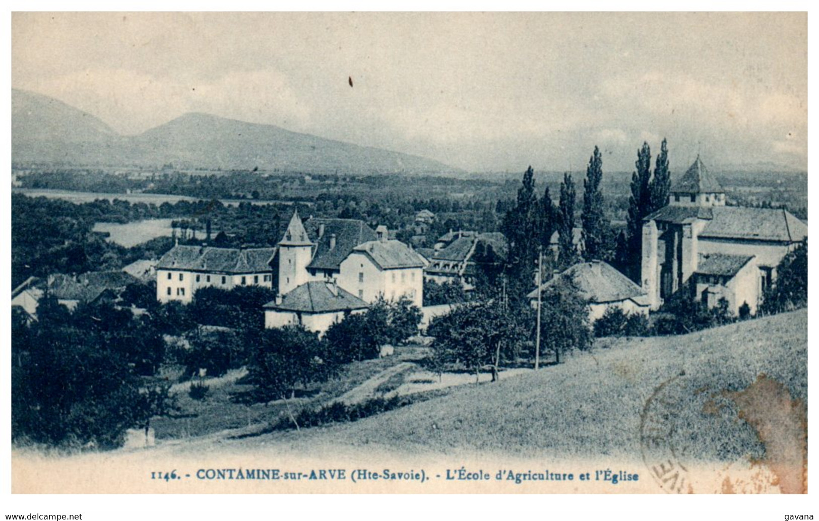 74 CONTAMINE-sur-ARVE - L'école d'agriculture et l'église