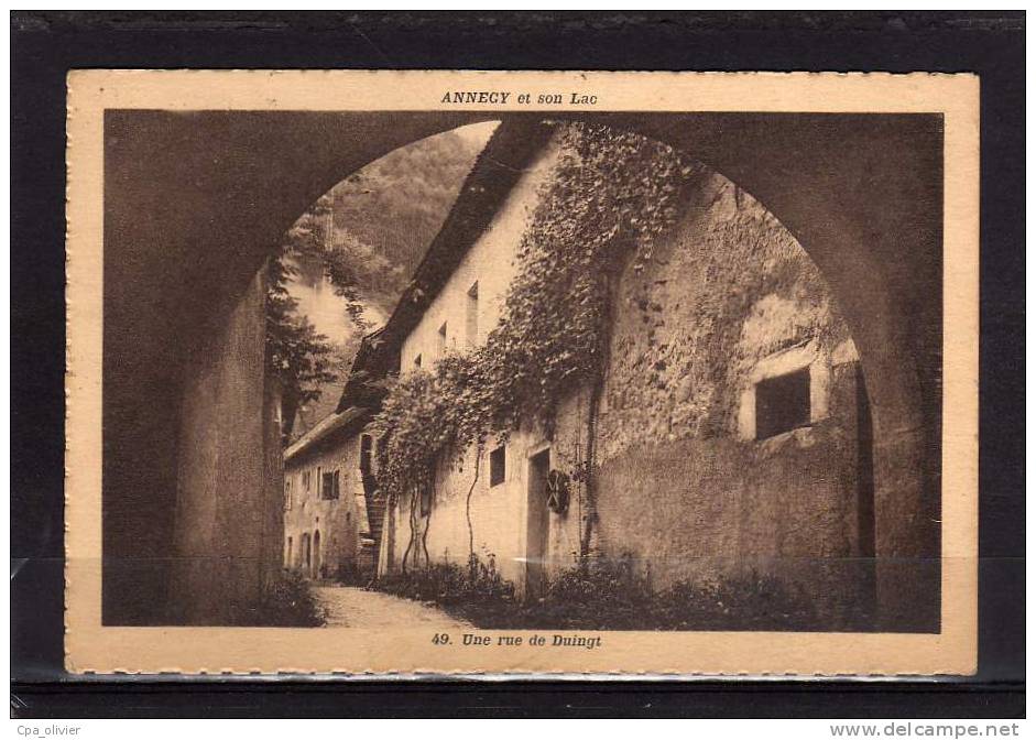 74 DUINGT (envs Seynod) Rue, Maisons, ed Cellard 49, Annecy et son Lac, 1936