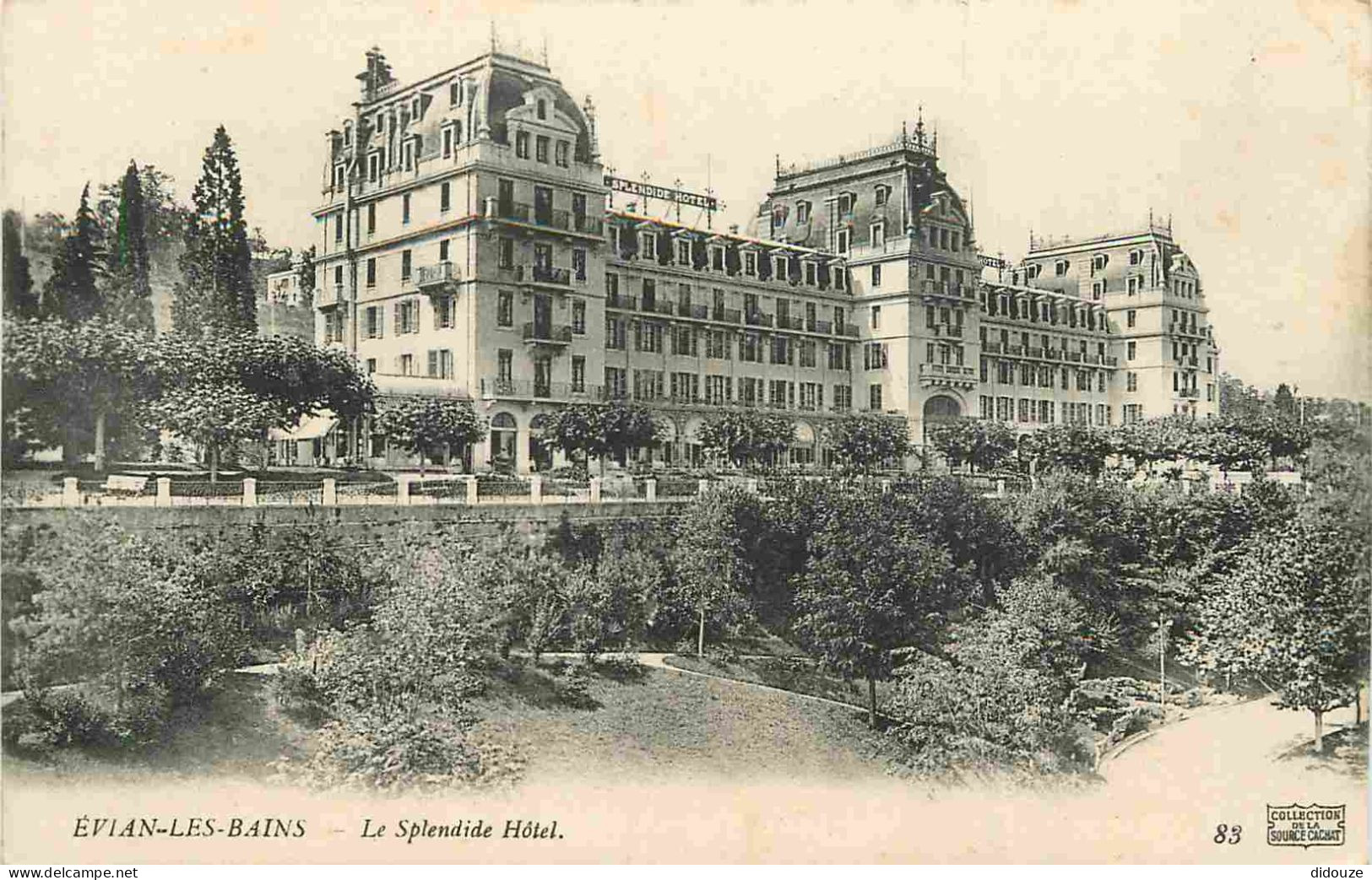 74 - Evian les Bains - Le Splendide Hôtel - CPA - Voir Scans Recto-Verso