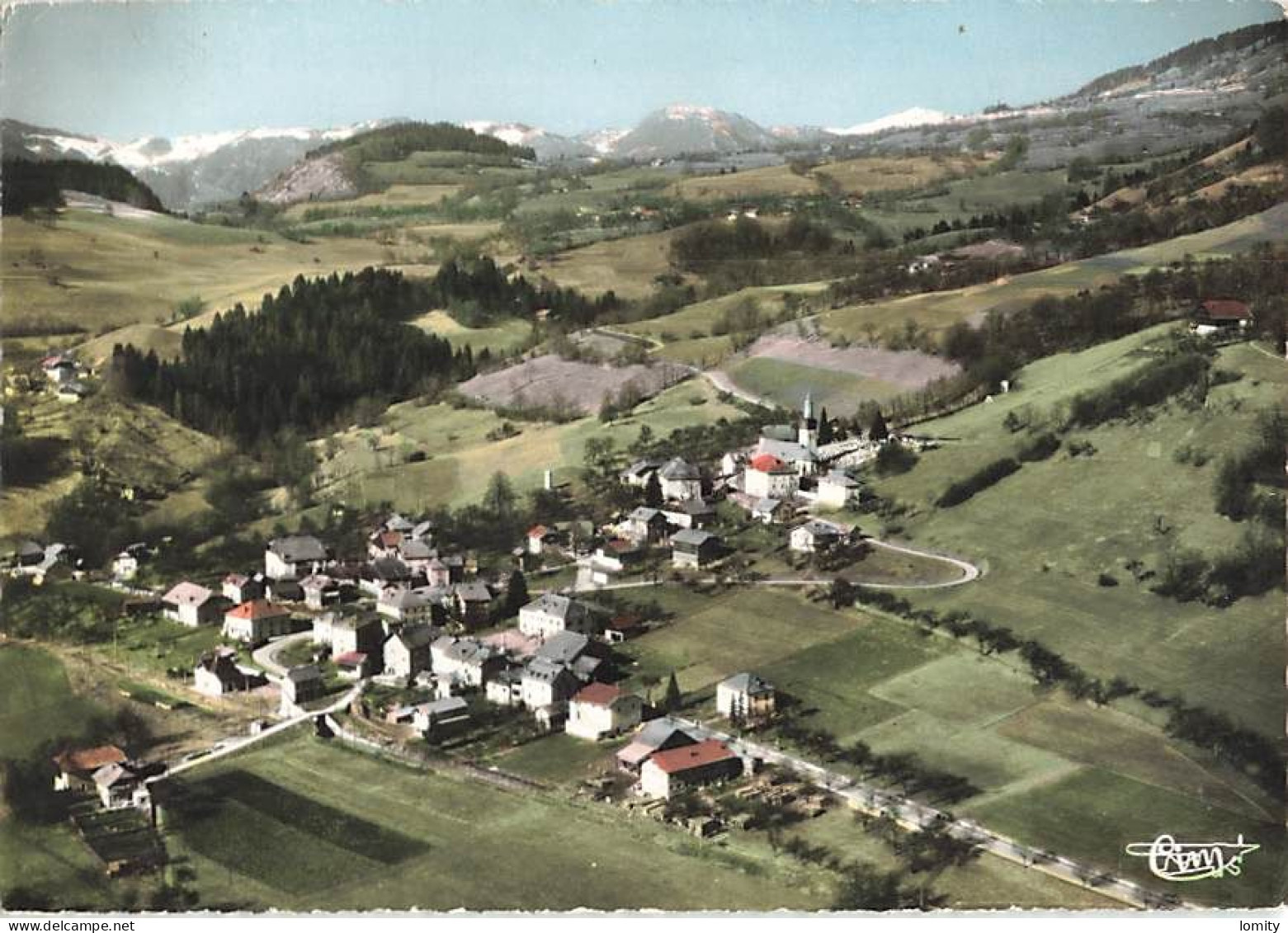 74 Mieussy vue générale CPSM GF cachet Mieussy 1963