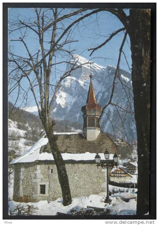 74 Samoëns sous la neige eglise D74D K74258K C74258C RH036468