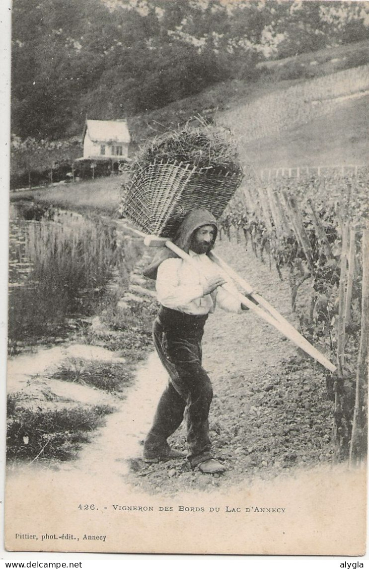 74 - TALLOIRES - Vigneron des bords du Lac d'Annecy - TALLOIRES - verso scanné