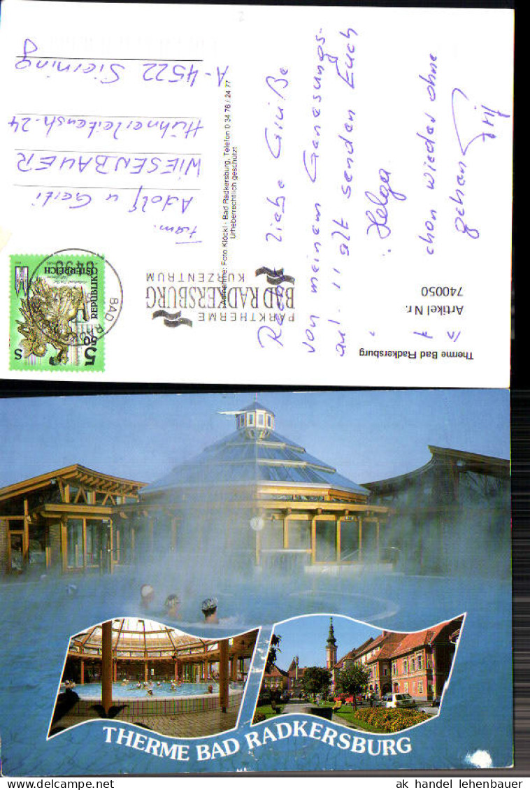 740050 Mehrbild AK Bad Radkersburg Therme Schwimmbad Stadtplatz
