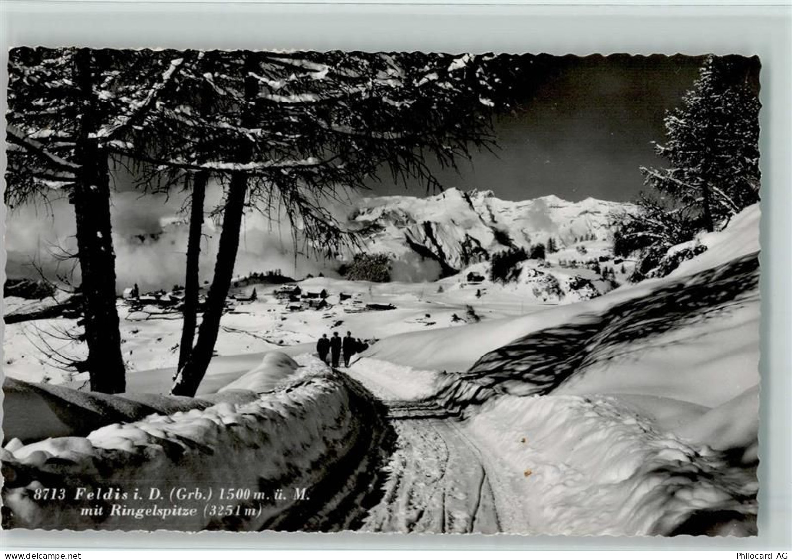 7404 Feldis/Veulden - Feldis mit Ringelspitze Winteraufnahme - 10156376