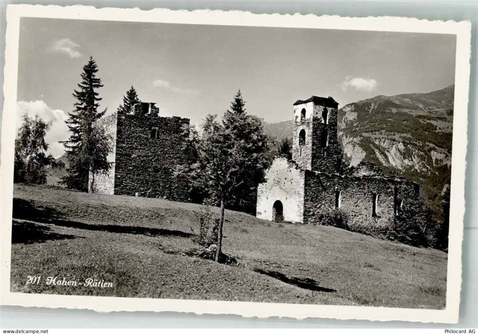 7411 Sils im Domleschg Foto AK Burg Ruine Hohen Rätien - 38023692