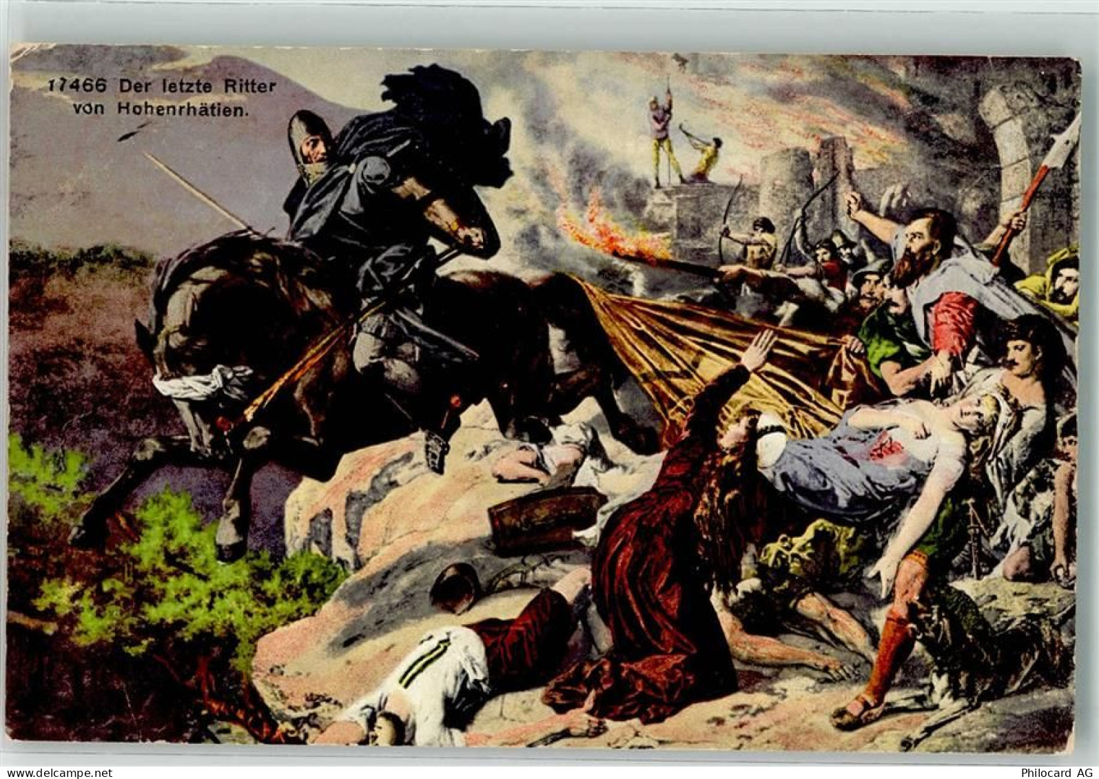 7411 Sils im Domleschg Künstlerkarte Der letzte Ritter Hohen Rätien Burg... - 10694326